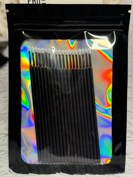 Black disposable micro brushes
